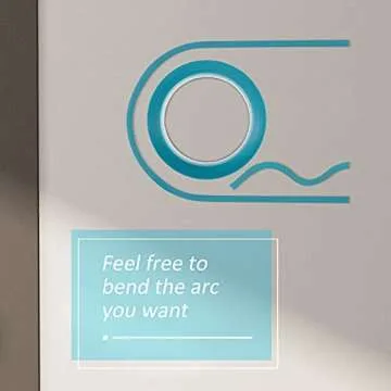 5 Rolls of Vinyl Tape Masking Tape Automotive Car Auto Paint for Curves, High Temperature Vinyl Low Tack(1/8 inch,Blue)