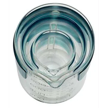 Chef'n Measure Up Adjustable Measuring Beakers (Set of 3), Clear