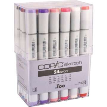 Copic Markers SB24 24-Piece Sketch Set, Basic