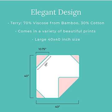 Posh Peanut Baby Ruffled Hooded Towel – Cotton Infant Towel for The House, Beach, Pool – Super Soft Newborn Drying Bath Towel – Great Idea (Vintage Pink Rose)