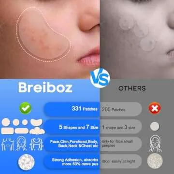Breiboz Hydrocolloid Pimple Patches - 331 Size Varieties