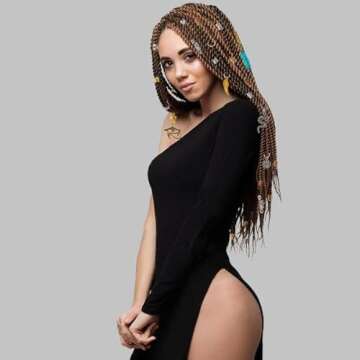 200pcs Hair Beads Jewelry, Dreadlocks Gem Crystal Charms, Metal Coils Rings, Gold And Silver Pendants,Braid Cuffs,Clips,Loc Tube Bead Braid Accessories for Braids Decoration