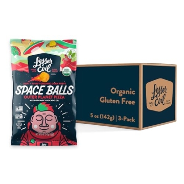 LesserEvil Outer Planet Pizza Space Balls - Healthy Snack Alternative