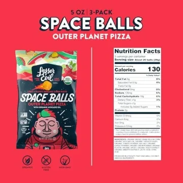 LesserEvil Outer Planet Pizza Space Balls - Healthy Snack Alternative