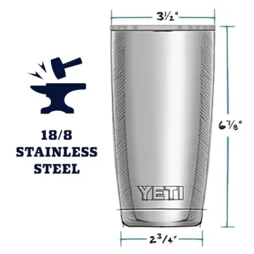 YETI Rambler 20 oz Tumbler - Agave Teal & Durable Design