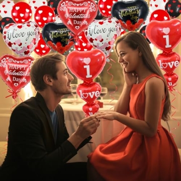 YGSEPCC 26 Pcs Heart Balloons for Romantic Celebrations