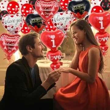 YGSEPCC 26 Pcs Heart Balloons for Romantic Celebrations
