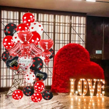 YGSEPCC 26 Pcs Heart Balloons for Romantic Celebrations