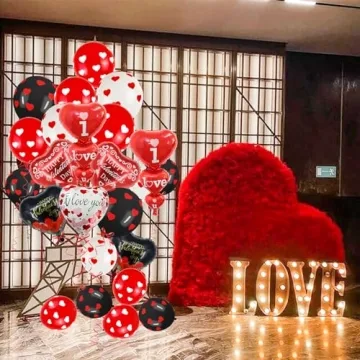YGSEPCC 26 Pcs Heart Balloons for Romantic Celebrations