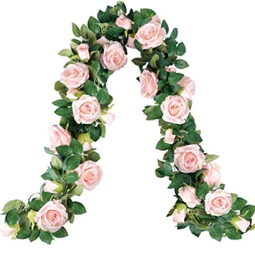 Whonline Pink Flower Garland: Perfect for Weddings and Decor