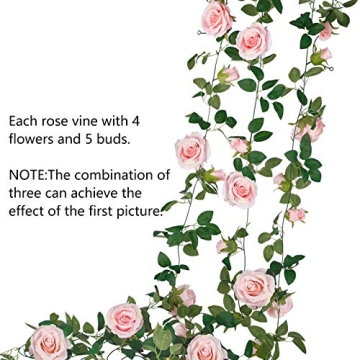 Whonline Pink Flower Garland: Perfect for Weddings and Decor