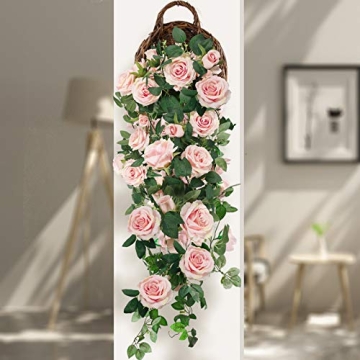 Whonline Pink Flower Garland: Perfect for Weddings and Decor