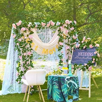 Whonline Pink Flower Garland: Perfect for Weddings and Decor