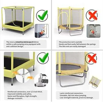 Safe YIsintruan Kids Trampoline for Indoor/Outdoor Play - 6.5FT/4.5FT