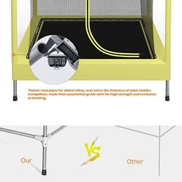 Safe YIsintruan Kids Trampoline for Indoor/Outdoor Play - 6.5FT/4.5FT