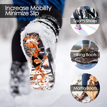 Durable Ice Cleats with Stainless Steel Spikes for Winter Safety