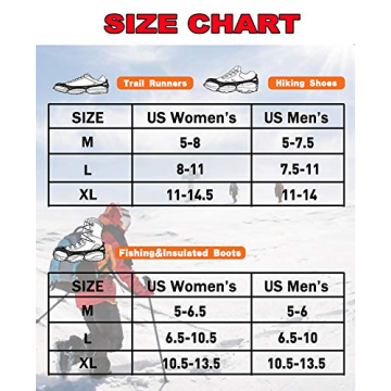 Durable Ice Cleats with Stainless Steel Spikes for Winter Safety