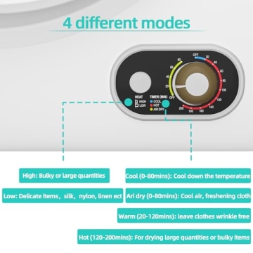 Elevon Compact Portable Laundry Dryer for Small Spaces