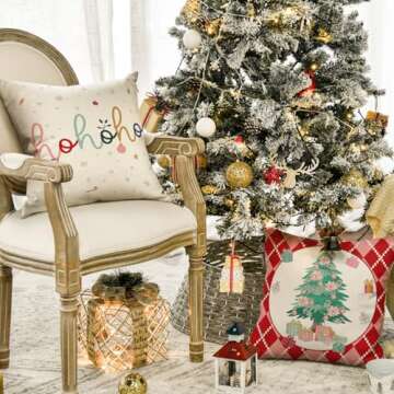 AVOIN Merry Christmas Nutcracker Pillow Covers Set of 4