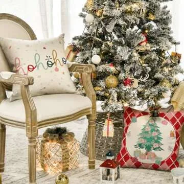 AVOIN Merry Christmas Nutcracker Pillow Covers Set of 4