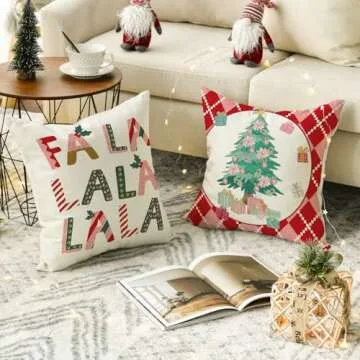 AVOIN Merry Christmas Nutcracker Pillow Covers Set of 4