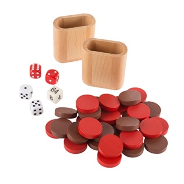 Hey! Play! Wood Backgammon Board Game - Fun for Everyone