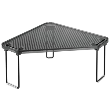 mDesign Corner Stackable Storage Rack for Bathroom Essentials