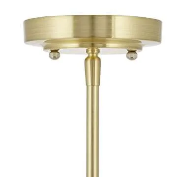 Modern Satin Brass Rivet Tubular Pendant Chandelier