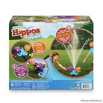 Hasbro Hungry Hungry Hippos Splash – Lawn Water Toys Sprinkler Game for Kids