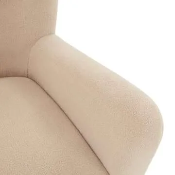 SAFAVIEH Couture Collection Carey Tan Faux Shearling Accent Chair (Fully Assembled)