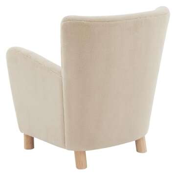 SAFAVIEH Couture Collection Carey Tan Faux Shearling Accent Chair (Fully Assembled)