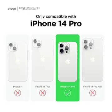 elago Compatible with iPhone 14 Pro Case, Liquid Silicone Case, Full Body Protective Cover, Shockpro...