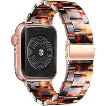 Omter Band with Case Compatible with Apple Watch 49mm 45mm 44mm 42mm 41mm 40mm 38mm, Women Men Fashion Resin Strap Bumper Compatible with iWatch Ultra 2/1 Series 9/8/7/SE/6/5/4,Series