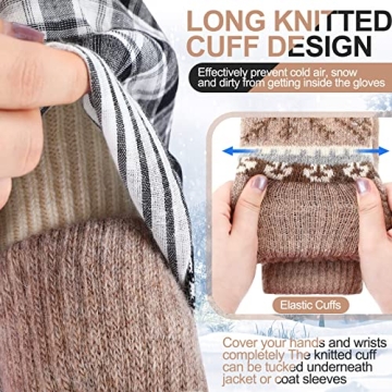 Vicenpal Women's Winter Gloves Warm Lining Mittens 3 Pairs