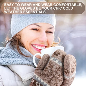 Vicenpal Women's Winter Gloves Warm Lining Mittens 3 Pairs