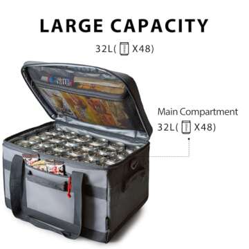 TOURIT Insulated 32L Collapsible Cooler Bag - Perfect for Outdoor Fun