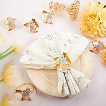 Charming Bunny Napkin Rings for Easter Table Decor