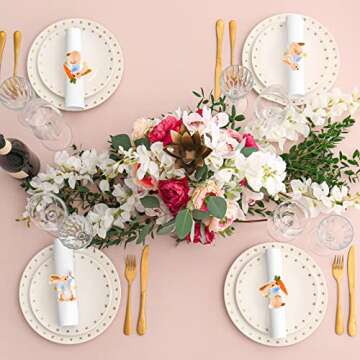 Charming Bunny Napkin Rings for Easter Table Decor