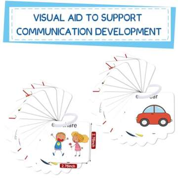 37 Pcs Autism Communication Card for Speech Delay Children and Adults, Special Needs Visual Aid Lang...