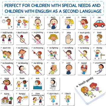 37 Pcs Autism Communication Card for Speech Delay Children and Adults, Special Needs Visual Aid Language Learning Cue Cards Special Ed Feelings Emotions Flash Cards