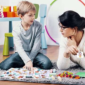 37 Pcs Autism Communication Card for Speech Delay Children and Adults, Special Needs Visual Aid Language Learning Cue Cards Special Ed Feelings Emotions Flash Cards