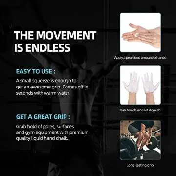 Lifting Chalk, Weightlifting Chalk Mess Free Professional Chalk for Weightlifting, Dries in Seconds Long Lasting Sweat Resistant Non-Slip Liquid Chalk Weightlifting 1.6 Oz. (2-Bottle)