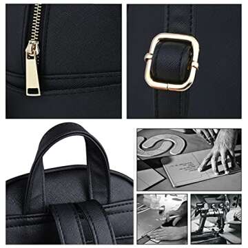 Mini Bat Purse Gothic: Leather Backpack Goth Backpack With Wings Mini Bookbags for Women Satchel Shoulder Daypack Black Fashion, Travel Halloween Goth Bag