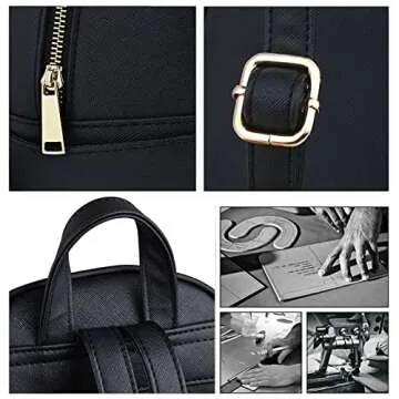 Mini Bat Purse Gothic: Leather Backpack Goth Backpack With Wings Mini Bookbags for Women Satchel Shoulder Daypack Black Fashion, Travel Halloween Goth Bag