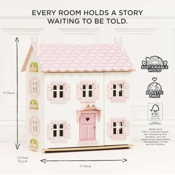 Le Toy Van Large Wooden Doll House for Creative Play
