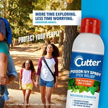 Cutter™ Poison Ivy Spray Itch Relief, Hydrocortisone Spray for Relief of Poison Ivy, Oak & Sumac Skin Itching, 113 g