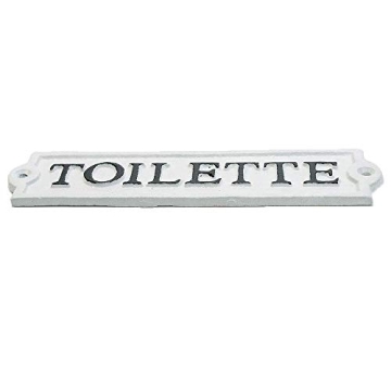Sungmor Cast Iron Toilet Sign - Stylish Wall Decor