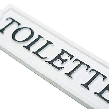 Sungmor Cast Iron Toilet Sign - Stylish Wall Decor