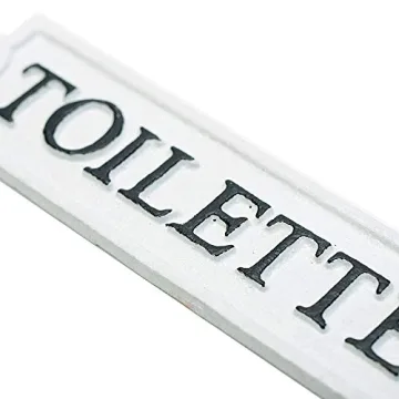 Sungmor Cast Iron Toilet Sign - Stylish Wall Decor