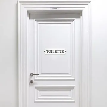 Sungmor Cast Iron Toilet Sign - Stylish Wall Decor